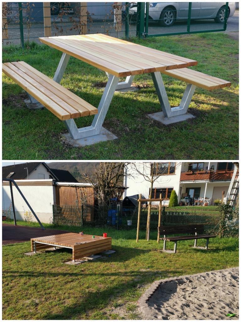 Sitzgelegenheiten Spielplatz Mühren | © Ortsgemeinde Spay