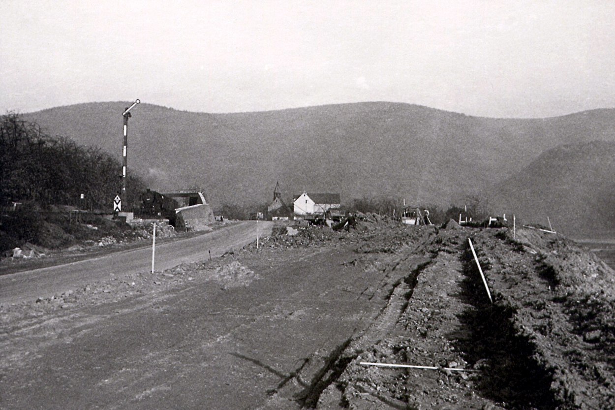 Umgehung B9 Einfahrt aus Richtung Boppard 1952 | © Bildarchiv Ortsgemeinde Spay