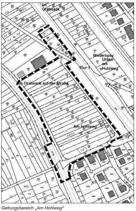 Geltungsbereich Hohlweg | © Verbandsgemeinde Rhein-Mosel