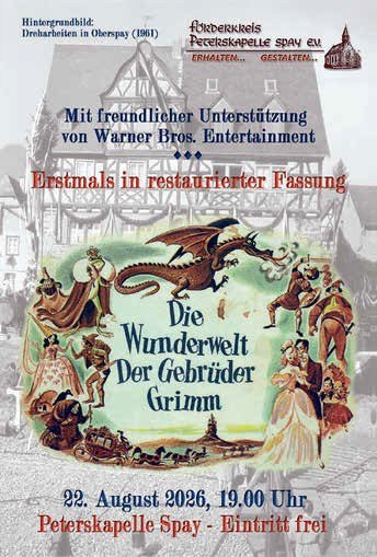 Filmaufführung "Die Wunderwelt der Gebrüder Grimm" 22082026 | © Förderverein Peterskapelle