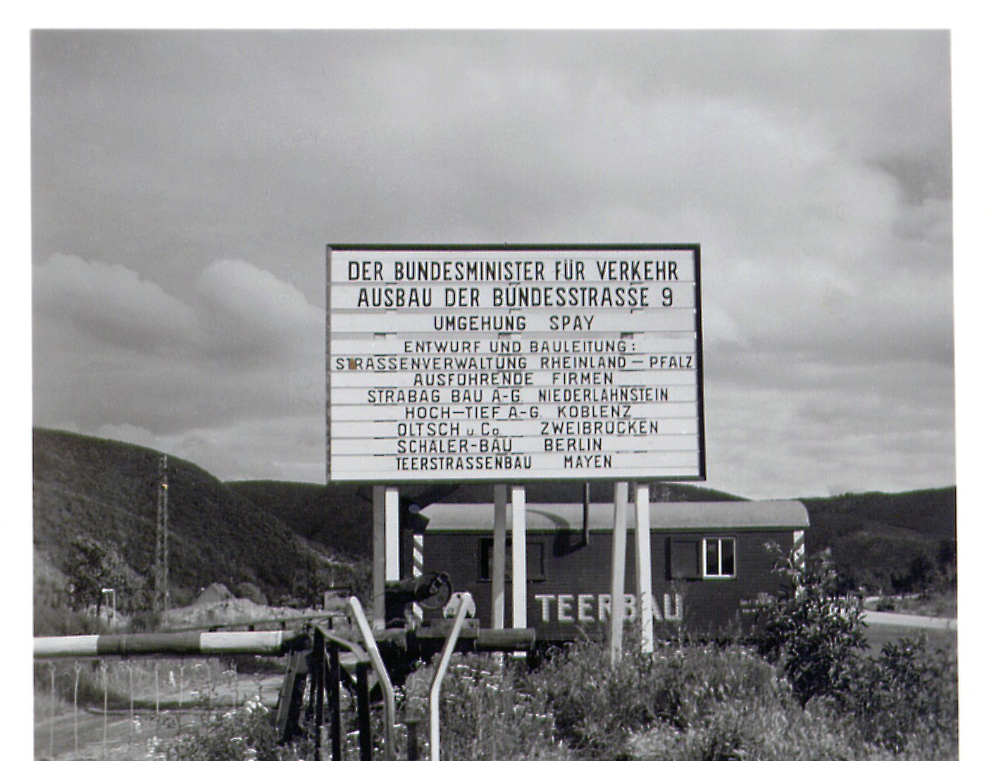 Umgehung B9 Bauschild 1952