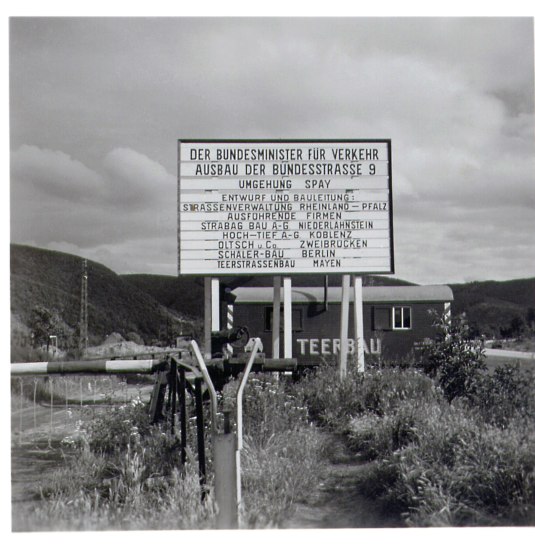 Umgehung B9 Bauschild 1952 Umgehung B9 Bauschild 1952