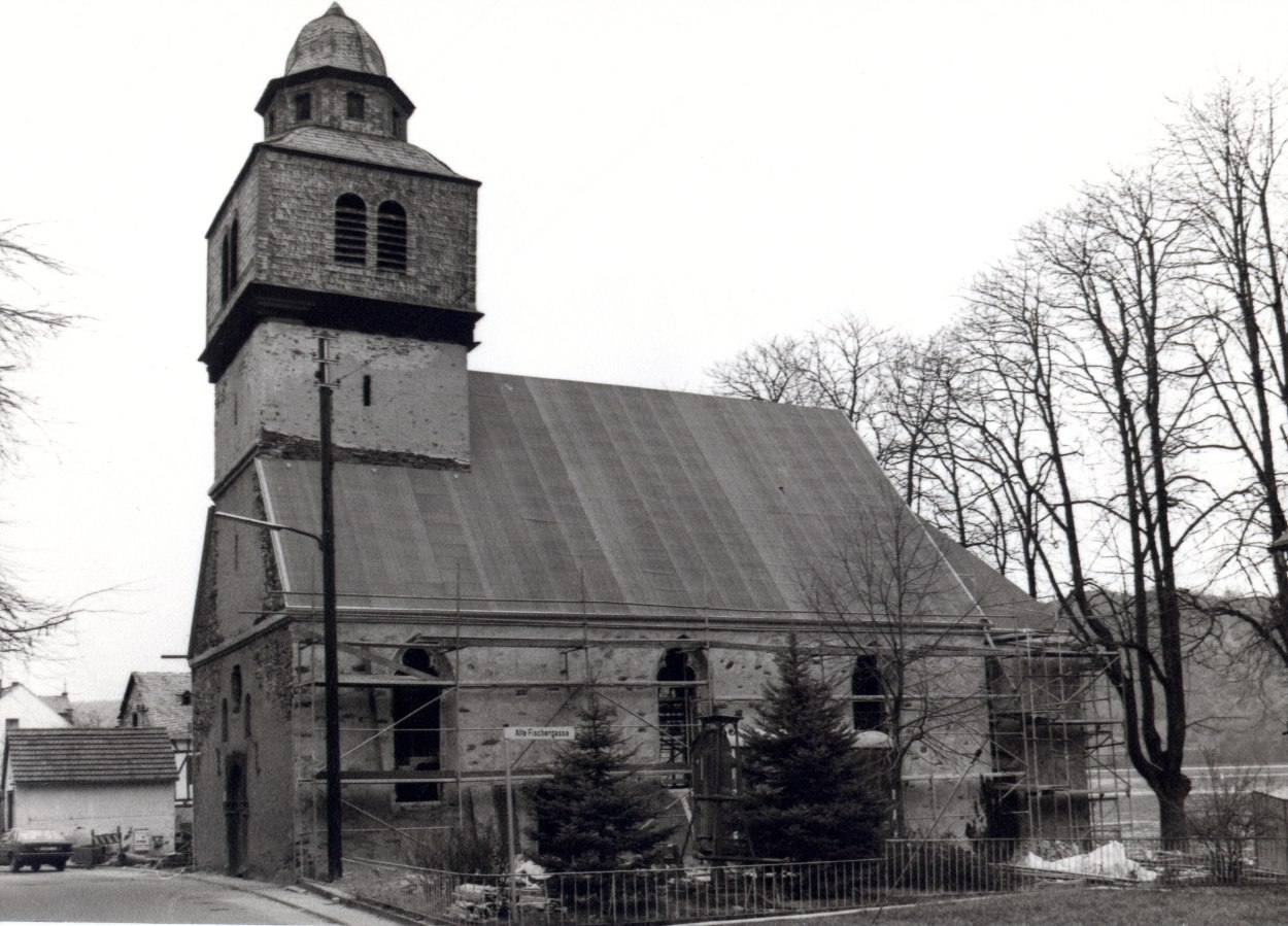 Alte Kirche Wiederaufbau 1977-78 | © Bildarchiv Ortsgemeinde Spay