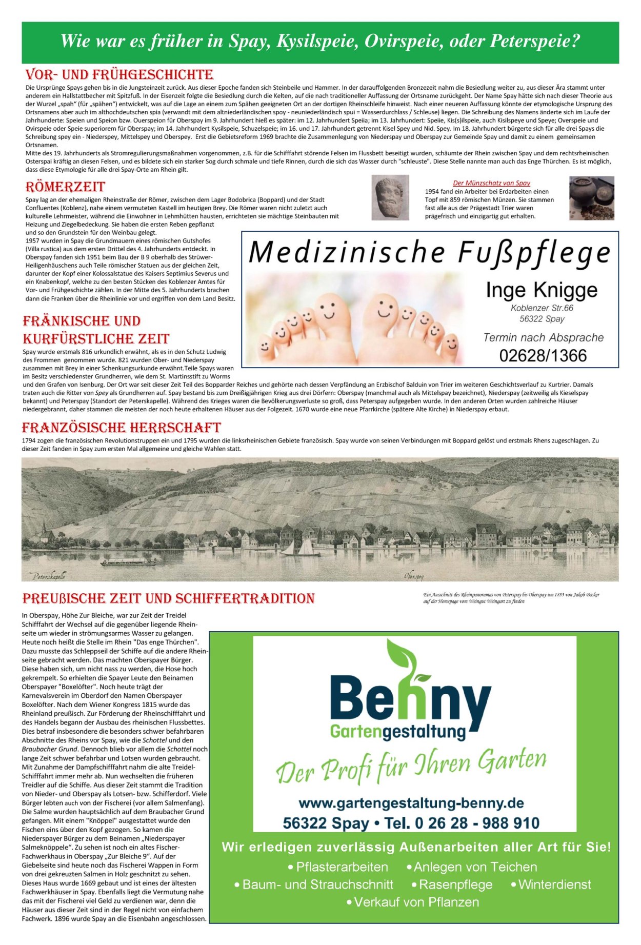 Seite 2 Festzeitung 1200 Jahre Spay | © Ortsgemeinde Spay