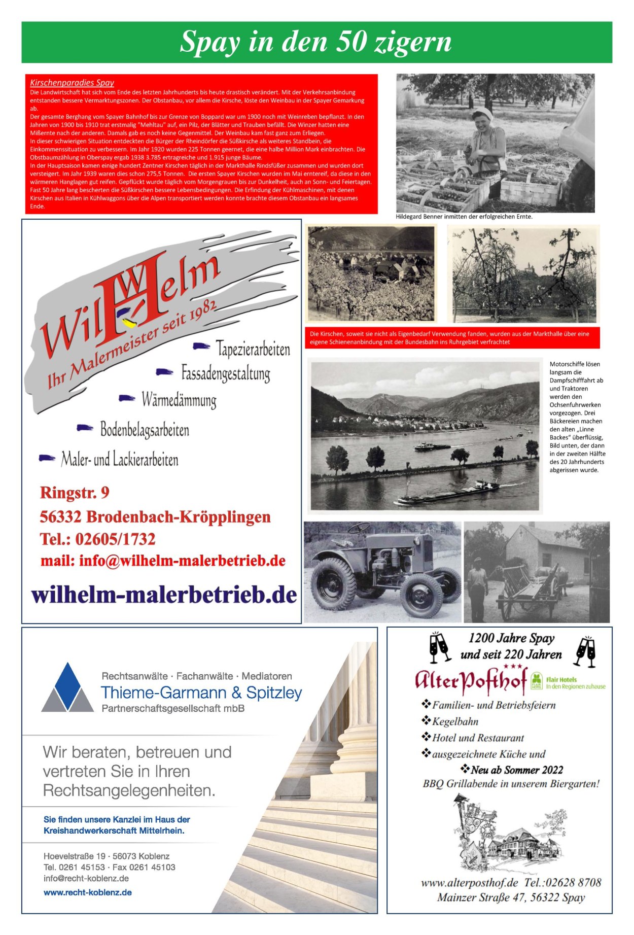  Seite 15 Festzeitung 1200 Jahre Spay | © Ortsgemeinde Spay