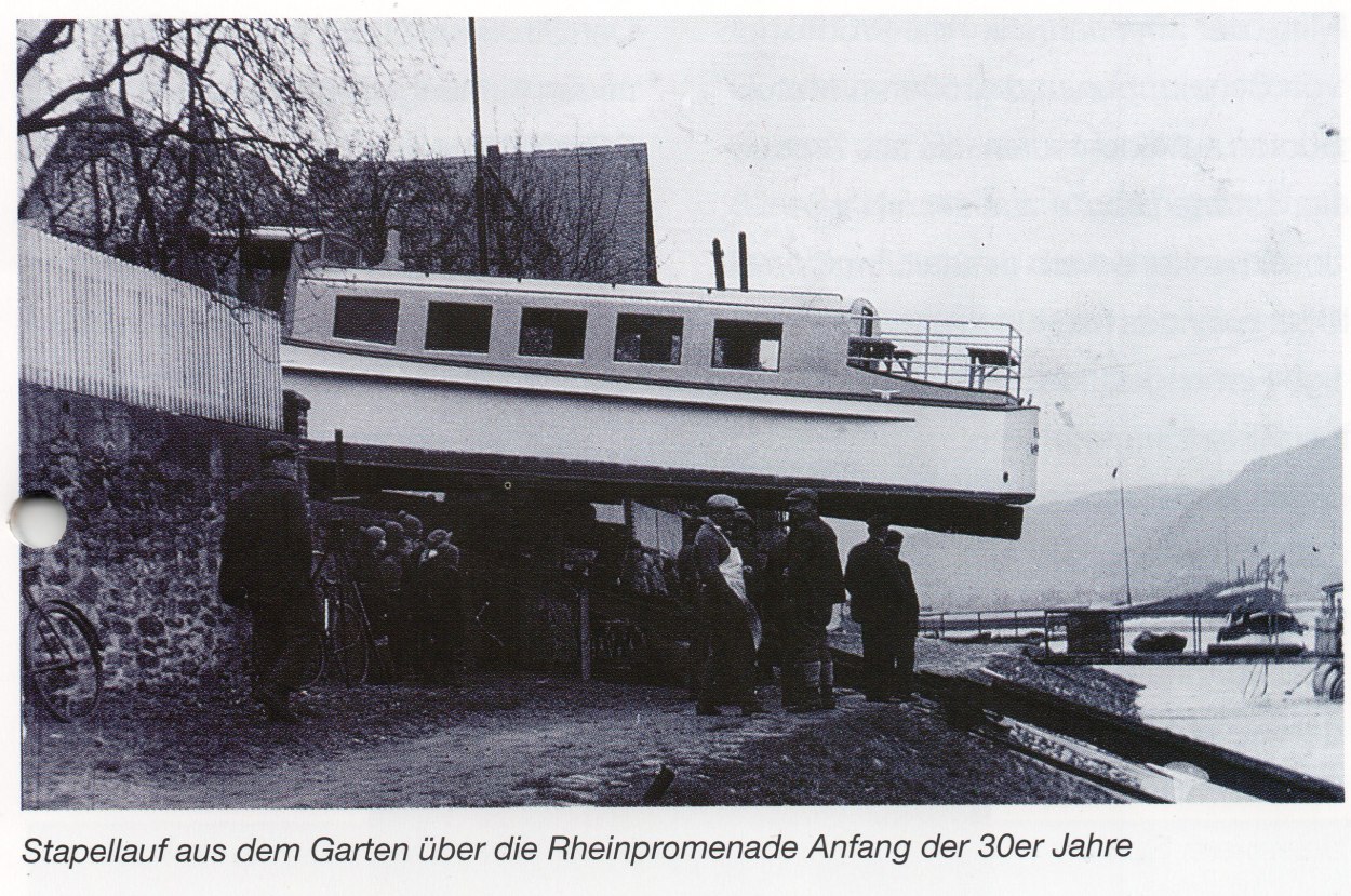 Stapellauf ca. 1930 | © Bildarchiv Ortsgemeinde Spay