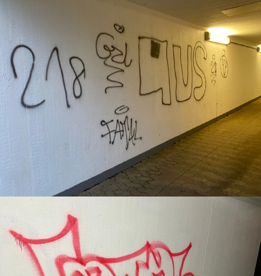 Sachbeschädigung Unterführung Friedhof | © Peter Heil