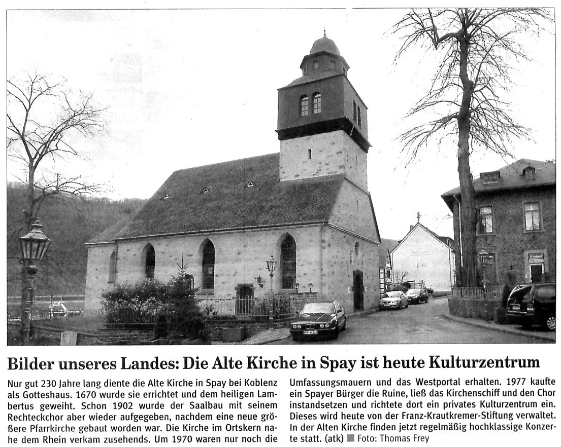 Mit freundlicher Genehmigung der "Rhein-Zeitung“. | © Bildarchiv Ortsgemeinde Spay