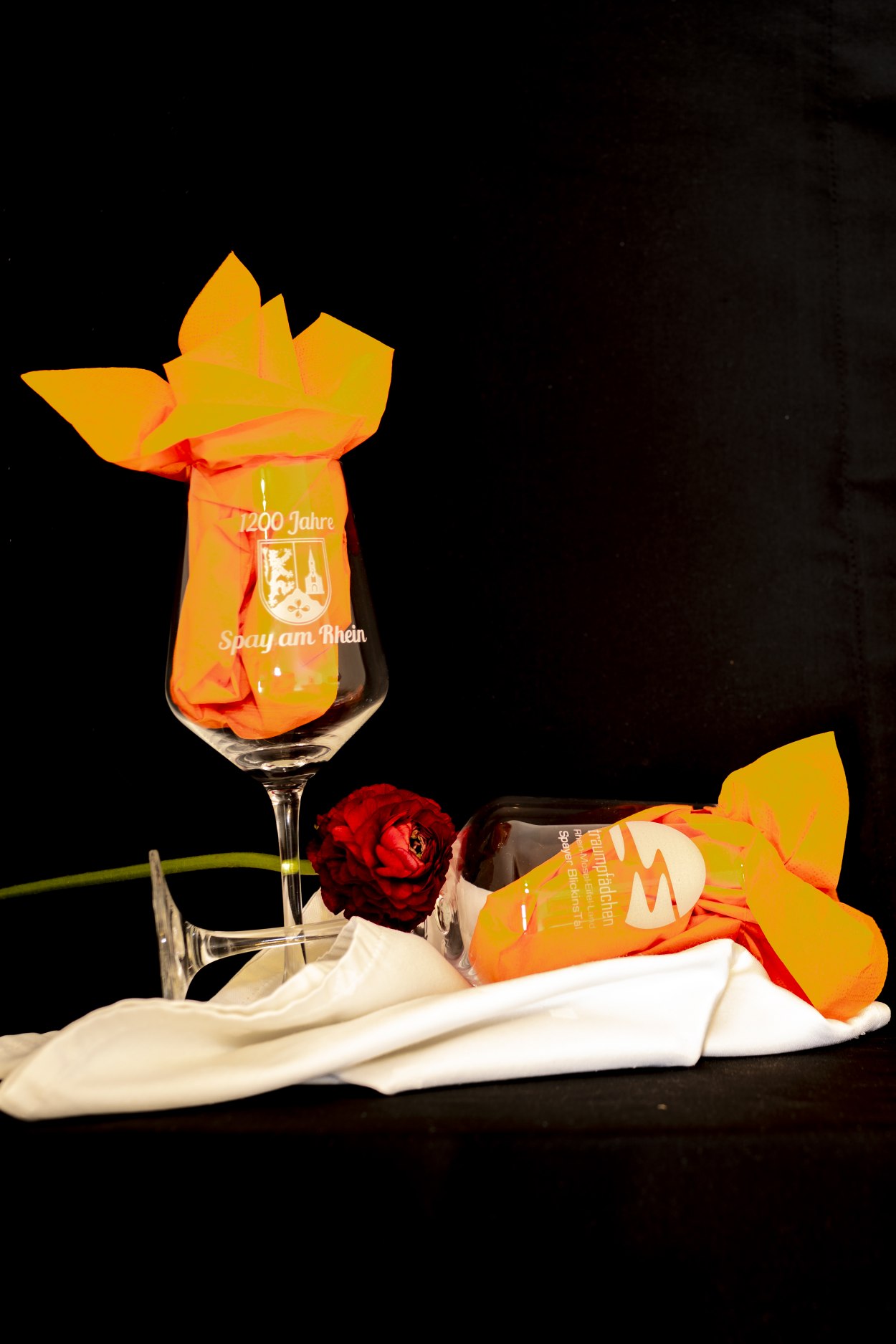 Weingläser 1200 Jahre Spay und Traumpfädchen | © Förderverein Spay Weingläser 1200 Jahre Spay und Traumpfädchen | © Förderverein Spay